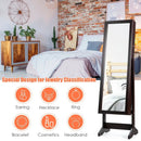 Jewelry Cabinet Stand Mirror Armoire with Large Storage Box by LJGDeals