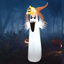 6 Feet Halloween Inflatable Blow Up Ghost with Pumpkin and LED Lights by LJGDeals