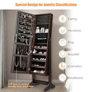 Standing Jewelry Armoire Cabinet with Full Length Mirror by LJGDeals