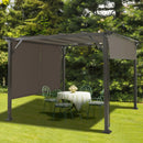 16' x 8' 2Pcs Universal Replacement Canopy for Pergola Structure Sun Awning-Brown by LJGDeals