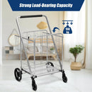 Heavy Duty Folding Utility Shopping Double Cart-Silver by LJGDeals