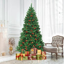 6.5 Feet Pre-lit Hinged Christmas Tree with LED Lights by LJGDeals