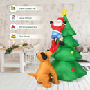6.5 Feet Outdoor Inflatable Christmas Tree Santa Decor with LED Lights by LJGDeals