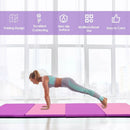 4 Feet x 10 Feet Thick Folding Panel Gymnastics Mat-Pink & Purple by LJGDeals