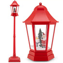 5.3 Feet Musical Christmas Street Lamp with Blowing Snow and LED Lights-Red by LJGDeals