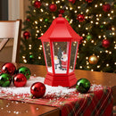 5.3 Feet Musical Christmas Street Lamp with Blowing Snow and LED Lights-Red by LJGDeals