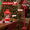 5.3 Feet Musical Christmas Street Lamp with Blowing Snow and LED Lights-Red by LJGDeals