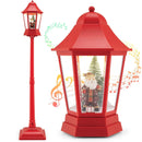5.3 Feet Musical Christmas Street Lamp with 60 Warm White LED Lights-Red by LJGDeals