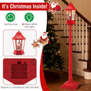 5.3 Feet Musical Christmas Street Lamp with 60 Warm White LED Lights-Red by LJGDeals