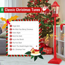 5.3 Feet Musical Christmas Street Lamp with 60 Warm White LED Lights-Red by LJGDeals