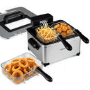 5.3-Qt Electric Deep Fryer with 3 Baskets 1700W LED Touch Screen and 6 Presets by LJGDeals