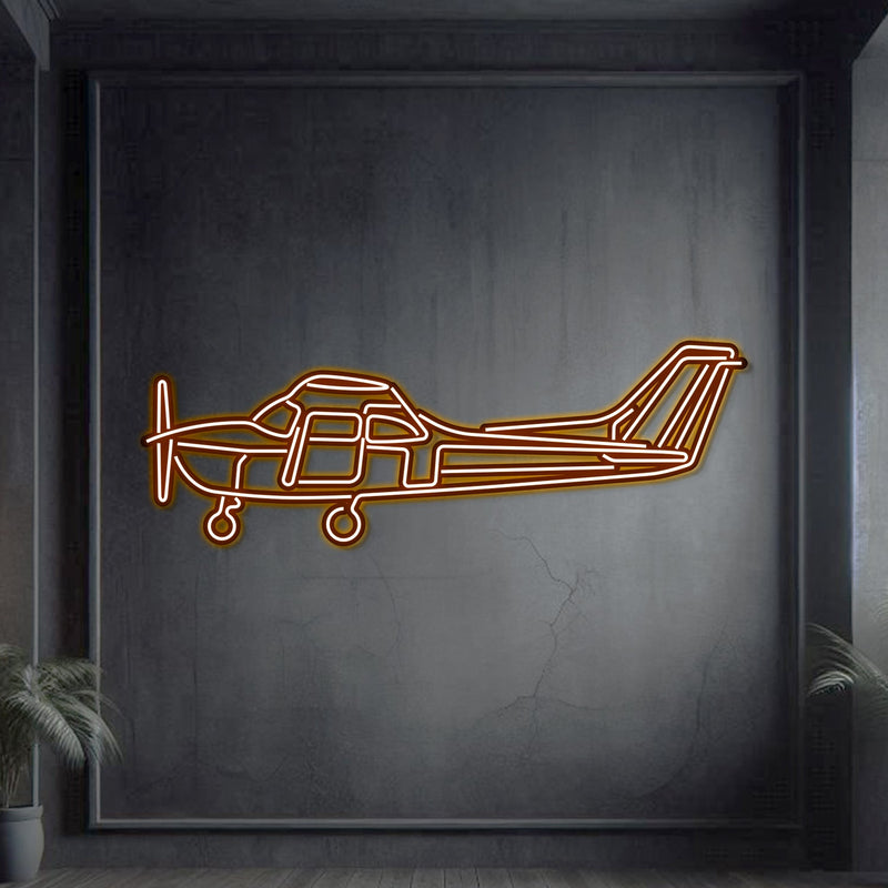 Skyhawk 172 Metal Neon Aircraft Wall Art - NCN0061