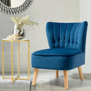 Armless Accent Chair Tufted Velvet Leisure Chair by LJGDeals
