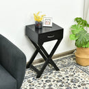 Design Sofa Side Table with X-Shape Drawer for Living Room Bedroom by LJGDeals