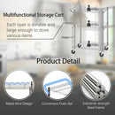3-Tier Rolling Utility Cart with Handle Bar and Adjustable Shelves by LJGDeals