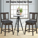 24 inch Swivel Upholstered Counter Height Bar Chair with Rubber Wood Legs by DirectDeals