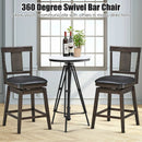24 inch Swivel Upholstered Counter Height Bar Chair with Rubber Wood Legs by LJGDeals
