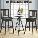 24 inch Swivel Upholstered Counter Height Bar Chair with Rubber Wood Legs by LJGDeals