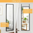 Full Length Metal Door Mirror with Adjustable Hook