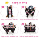 3-in-1 Convertible Portable Baby Playard with Music Box and Wheel and Brakes by LJGDeals