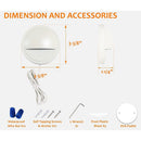 DLAC02 6-Pack 3CCT 3W Low Voltage LED Outdoor Half Moon Deck Lights Package, 12V-24V LED Step Patio Landscape Lights