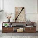 TV Stand Entertainment Media Center Console for TV's up to 60 Inch with Drawers Walnut by LJGDeals