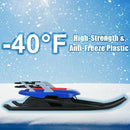 Folding Kids' Metal Snow Sled with Pull Rope Snow Slider and Leather Seat by LJGDeals