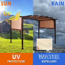 12 x 9 Feet Outdoor Pergola Gazebo with Retractable Canopy Shades by LJGDeals