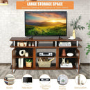 63 Inch TV Entertainment Console Center with 2 Cabinets by LJGDeals