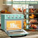 19 Qt Dehydrate Convection Air Fryer Toaster Oven with 5 Accessories-Green by DirectDeals
