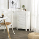 Corner Storage Cabinet Free Standing Bathroom Cabinet with Shutter Door by LJGDeals