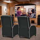 Massage Gaming Recliner Chair with Headrest and Adjustable Backrest for Home Theater by LJGDeals