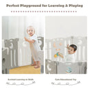 14-Panel Baby Playpen Kids Activity Center Foldable Play Yard with Lock Door by LJGDeals