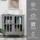 Glass Door Sideboard Console Storage Buffet Cabinet by LJGDeals