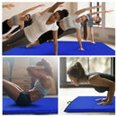 Gymnastics PU Mat Thick Folding Panel Gym Fitness Exercise-Navy by LJGDeals