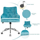 Tufted Upholstered Swivel Computer Desk Chair with Nailed Tri by LJGDeals