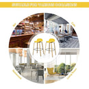 Set of 2 Modern Barstools Pub Chairs with Low Back and Metal Legs by LJGDeals