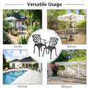 2 Pieces Durable Aluminum Dining Chairs Set with Armrests by LJGDeals