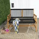 2-Person Acacia Wood Yard Bench for Balcony and Patio by DirectDeals