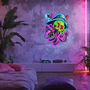 UV Printed Octopus Neon Wall Art- LV0002