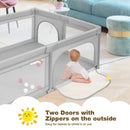 Extra-Large Safety Baby Fence with 50 Ocean Balls-Gray by LJGDeals