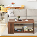 Coffee Table Sofa Side Table with Storage Shelves by LJGDeals