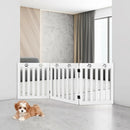 24 Inch Folding Wooden Freestanding Dog Gate with 360¬∞ Flexible Hinge for Pet by LJGDeals