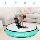40 Inch Inflatable Round Gymnastic Mat with Electric Pump by LJGDeals