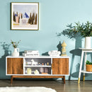 2 Door TV Stand with 2 Cabinets and Open Shelves for TVs up to 50 Inch TV by LJGDeals