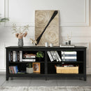 4-Cubby TV Stand for TV's up to 65 Inch with 3-Position Height Adjustable Shelf by LJGDeals