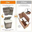 Foldable Handwoven Laundry Hamper with Removable Liner by LJGDeals
