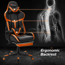 Reclining Racing Chair with Lumbar Support Footrest by LJGDeals