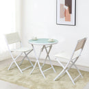 3 Pieces Patio Folding Bistro Set for Balcony or Outdoor Space by LJGDeals