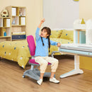 Adjustable Height Student Chair with Sit-Brake Casters and Lumbar Support for Home and School by LJGDeals
